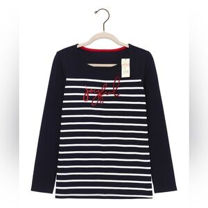 Kim Rogers NEW Petite Medium Women's Blue and White "Joyful" Christmas T-Shirt